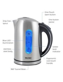 BRUNO Ηλεκτρικός βραστήρας BRN-0028, 2200W, 1.7lt, βάση 360°, LED