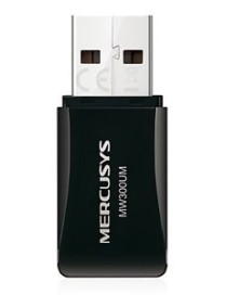 MERCUSYS Wireless Mini USB Adapter MW300UM, 300Mbps, Ver. 3