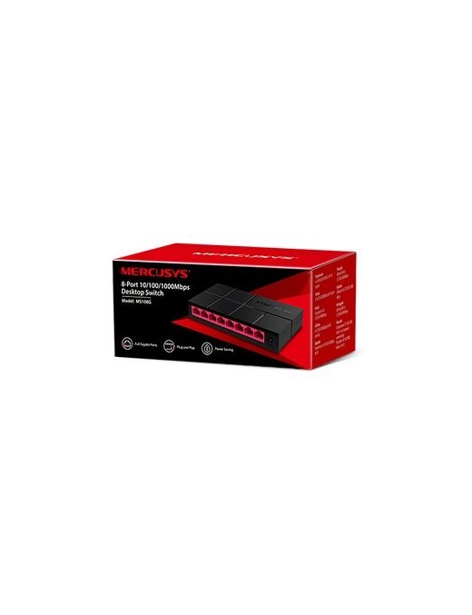 MERCUSYS Desktop Switch MS108G, 8x 10/100/1000 Mbps, Ver. 1