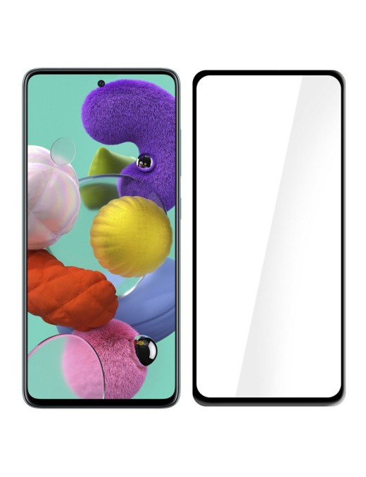 POWERTECH Tempered Glass 5D, Full Glue, Samsung Galaxy A51, μαύρο