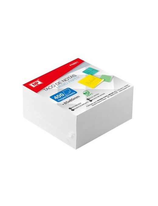 MP χαρτάκια σημειώσεων PN801, 85 x 85mm, 400τμχ, λευκά