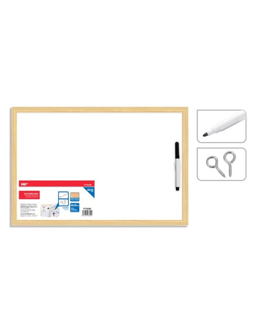 MP Πίνακας λευκός με μαρκαδόρο PT300B, 30 x 40cm
