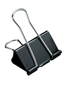 MP μεταλλικό κλιπ συγγράτησης εγγράφων PA384, 25mm, 8τμχ μαύρα