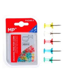 MP χρωματιστές πινέζες για πίνακα PA346-2, 11mm, 40τμχ