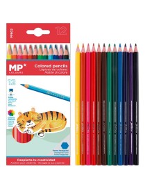 MP χρωματιστές ξυλομπογιές PP802, 12τμχ