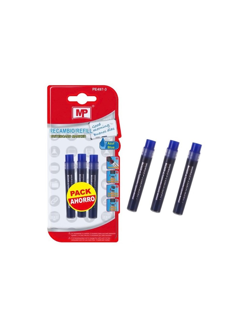 MP ανταλλακτικά μελάνια PE497-3 για μαρκαδόρο PE496, μπλε, 3τμχ