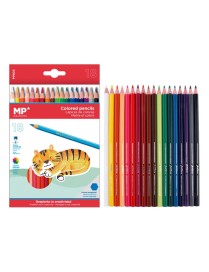 MP χρωματιστές ξυλομπογιές PP803, 18τμχ