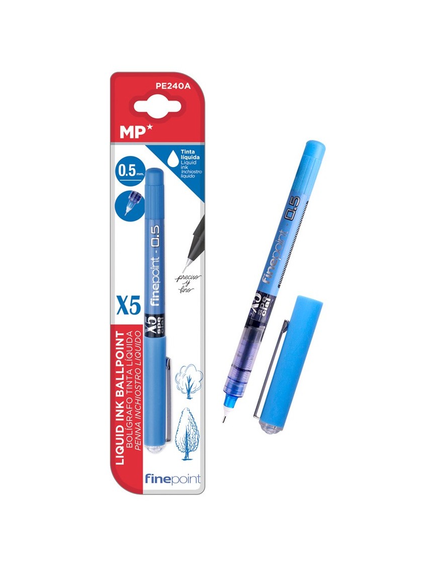 MP στυλό διαρκείας, καλλιγραφίας PE240A, 0.5mm, μπλε
