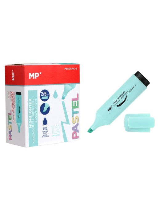 MP μαρκαδόρος υπογράμμισης PE505AC-S, γαλάζιος, 12τμχ