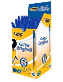 BIC στυλό διαρκείας Cristal με μύτη 1mm, μπλε 50τμχ