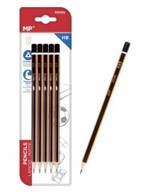 MP ξύλινο μολύβι PE300, τρίγωνο, HB, 5τμχ