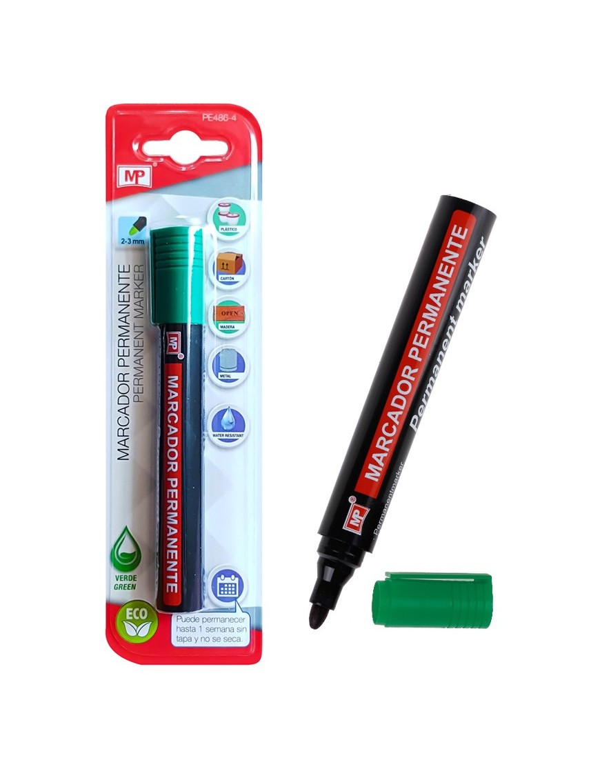 MP ανεξίτηλος μαρκαδόρος PE486-4, 2-3mm, πράσινος