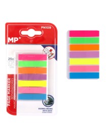 MP αυτοκόλλητοι σελιδοδείκτες PN109, ημιδιάφανοι, 45 x 9mm, 7x 25 τμχ