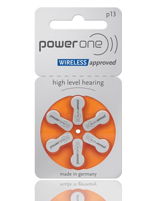 POWER ONE μπαταρίες ακουστικών βαρηκοΐας P13, mercury free, 1.45V, 6τμχ