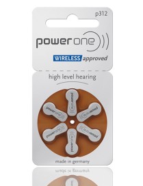 POWER ONE μπαταρίες ακουστικών βαρηκοΐας P312, mercury free, 1.45V, 6τμχ