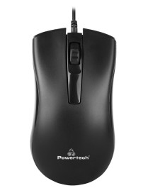 POWERTECH ενσύρματο ποντίκι PT-808, 1000DPI, USB, μαύρο