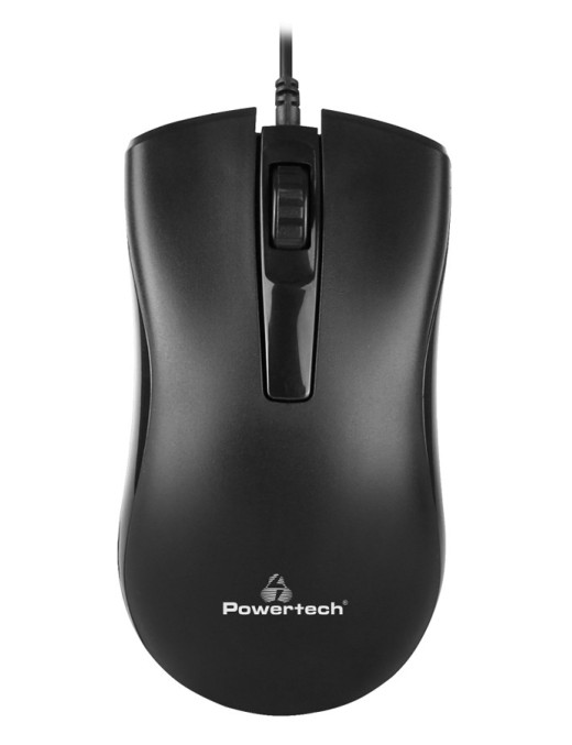 POWERTECH ενσύρματο ποντίκι PT-808, 1000DPI, USB, μαύρο