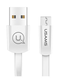 USAMS Καλώδιο USB σε Micro USB US-SJ201, 1.2m, λευκό