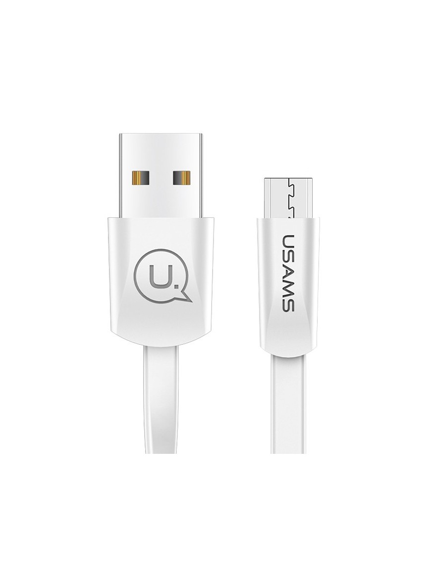 USAMS Καλώδιο USB σε Micro USB US-SJ201, 1.2m, λευκό