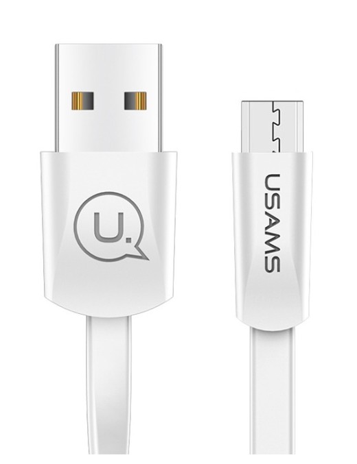USAMS Καλώδιο USB σε Micro USB US-SJ201, 1.2m, λευκό