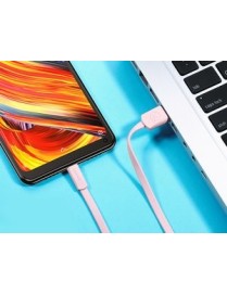 USAMS Καλώδιο USB σε Type-C US-SJ200, 1.2m, ροζ