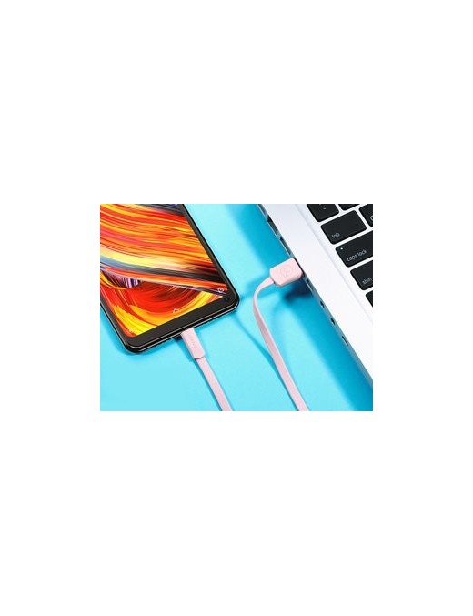 USAMS Καλώδιο USB σε Type-C US-SJ200, 1.2m, ροζ