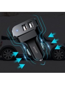 USAMS φορτιστής αυτοκινήτου C13, 2x USB, 2.1A, μαύρος