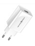USAMS φορτιστής τοίχου T22, 1x USB, QC3.0 18W 3A, λευκός