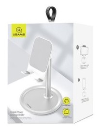 USAMS βάση smartphone US-ZJ048, ρυθμιζόμενη, μεταλλική, λευκή