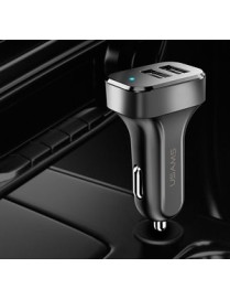 USAMS φορτιστής αυτοκινήτου C13 & καλώδιο Micro USB, 2x USB, 2.1A, μαύρο