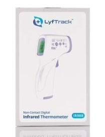 LYFTRACK Ηλεκτρονικό θερμόμετρο υπερύθρων με οθόνη IR988, λευκό