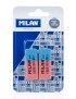 MILAN γόμα 620 BCM10100MP για μολύβι και στυλό, 53 x 20 x 8mm, σετ 2τμχ