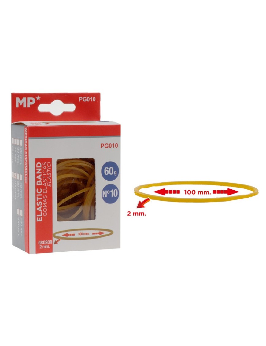 MP λαστιχάκια συσκευασίας PG010 σε κουτί, No10, 2x100mm, 60g