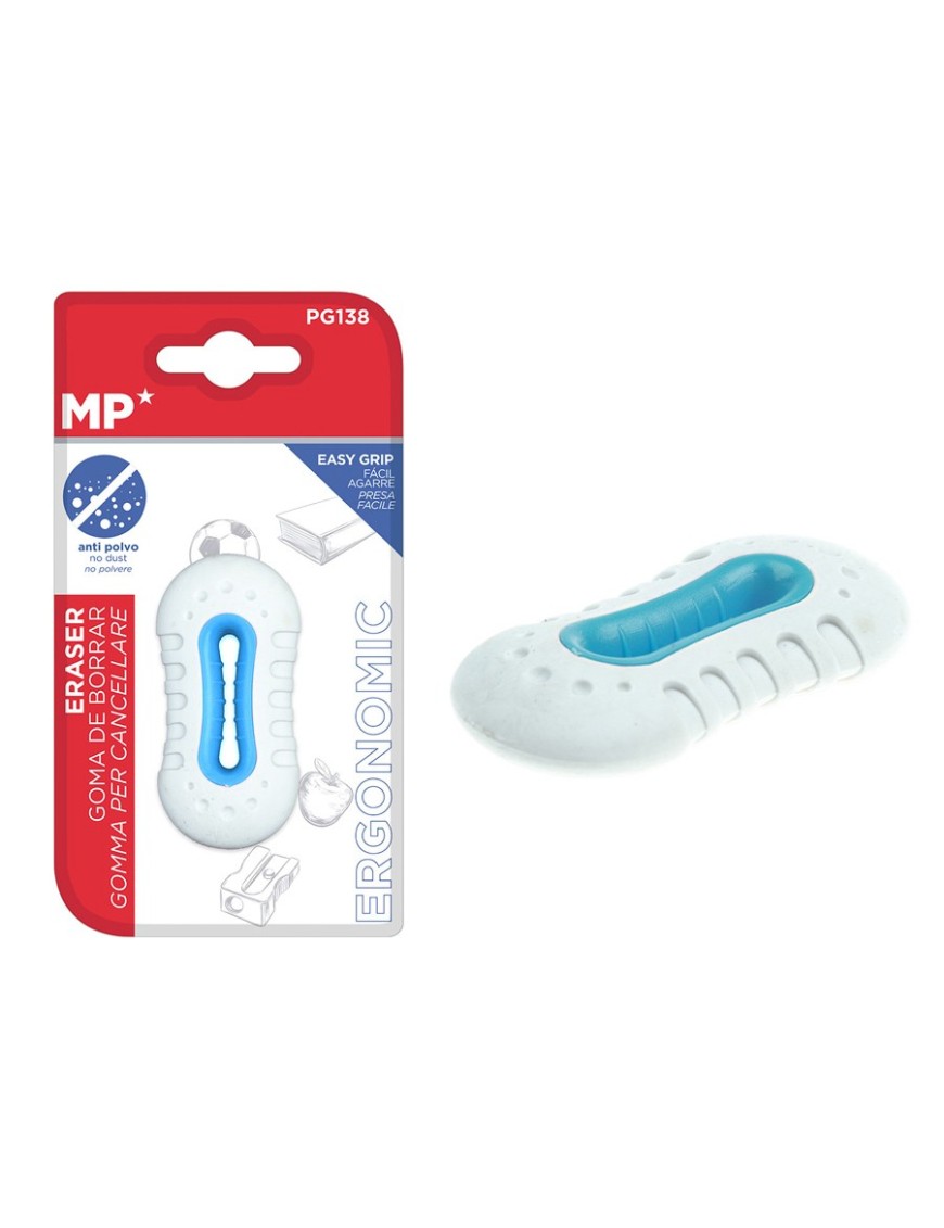 MP γόμα PG138 με εργονομική λαβή, 65 x 33 x 12mm, λευκή-μπλε
