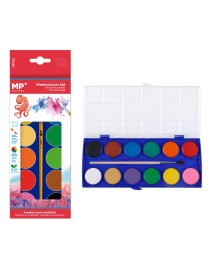 MP σετ νερομπογιές PP152, κασετίνα, 12 χρώματα