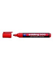 EDDING ανεξίτηλος μαρκαδόρος 300, 1.5-3mm, επαναγεμιζόμενος, κόκκινος