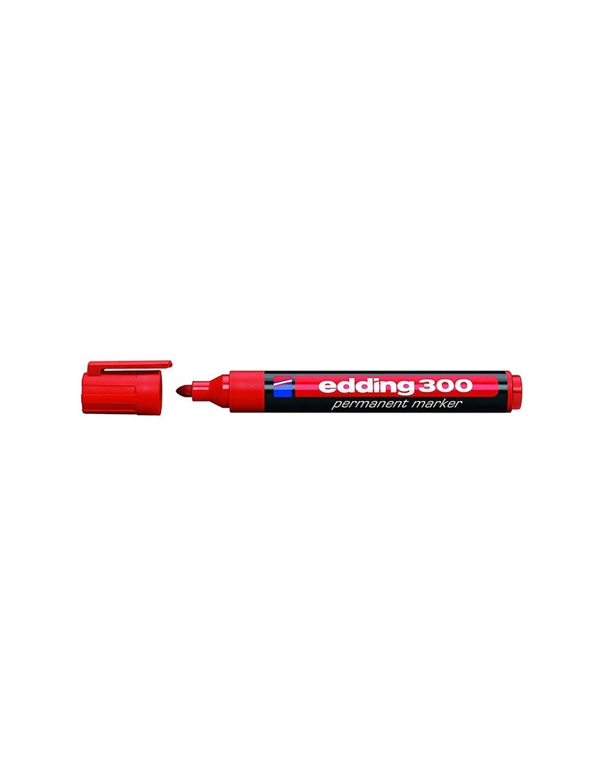EDDING ανεξίτηλος μαρκαδόρος 300, 1.5-3mm, επαναγεμιζόμενος, κόκκινος