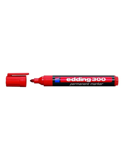 EDDING ανεξίτηλος μαρκαδόρος 300, 1.5-3mm, επαναγεμιζόμενος, κόκκινος