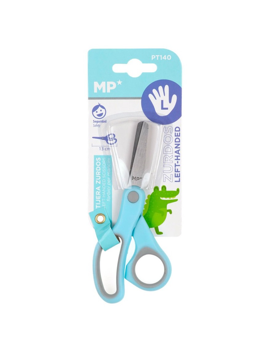 MP ψαλίδι χαρτιού PT113 για αριστερόχειρες, μεταλλική λεπίδα, 13cm, μπλε