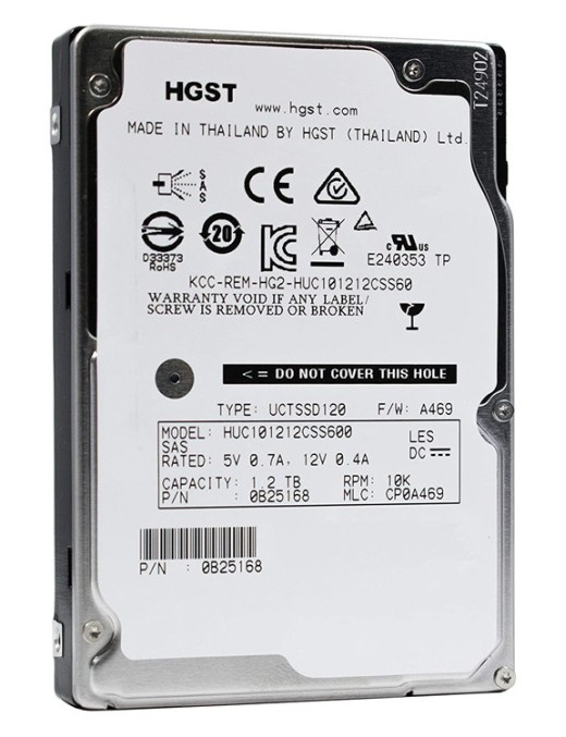 HGST used SAS HDD HUC101212CSS600, 1.2TB, 10K RPM, 6Gb/s, 2.5"