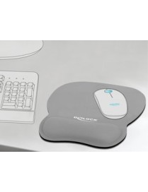 DELOCK Mousepad 12698 με στήριγμα καρπού, 245x206 mm, γκρι