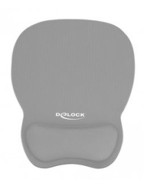 DELOCK Mousepad 12698 με στήριγμα καρπού, 245x206 mm, γκρι