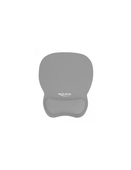 DELOCK Mousepad 12698 με στήριγμα καρπού, 245x206 mm, γκρι