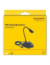 DELOCK Gaming μικρόφωνο 66330, omnidirectional, με mute, USB
