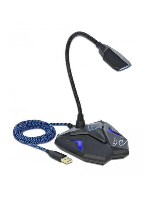 DELOCK Gaming μικρόφωνο 66330, omnidirectional, με mute, USB