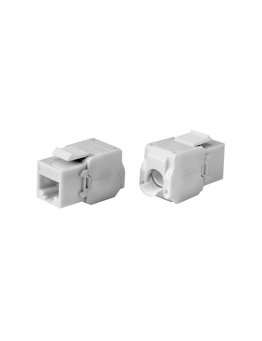 POWERTECH keystone module RJ45 female CAB-N150, Cat.6Α UTP 180°, λευκό
