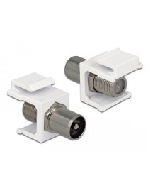 POWERTECH adapter καλωδίου κεραίας TV CAB-N155 για patch panel, λευκό