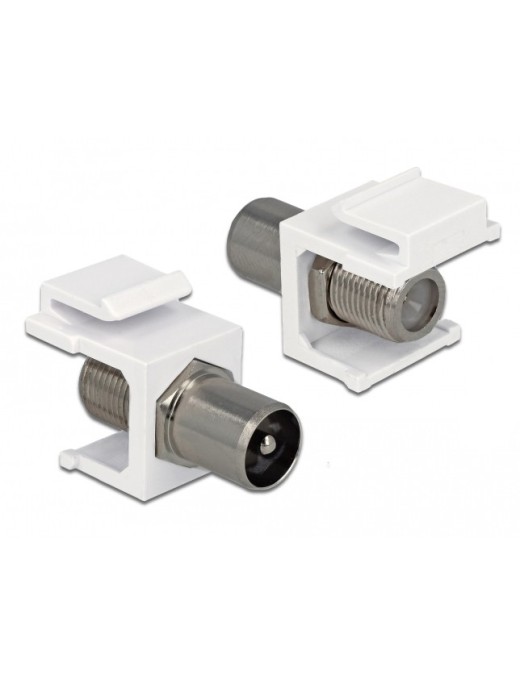 POWERTECH adapter καλωδίου κεραίας TV CAB-N155 για patch panel, λευκό