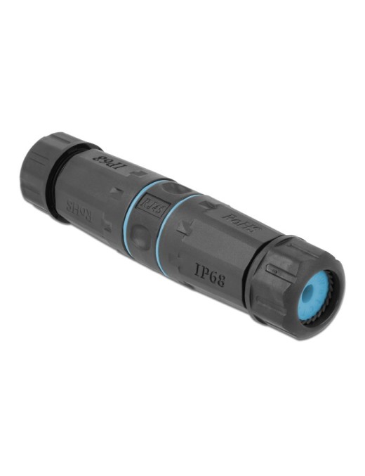 DELOCK αδιάβροχος αμφίδρομος σύνδεσμος RJ45 Cat.6A 86693, μπλε