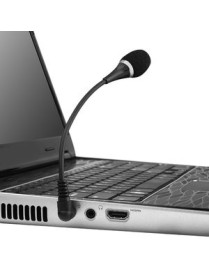 POWERTECH εύκαμπτο μικρόφωνο CAB-J042, 3.5mm, μαύρο